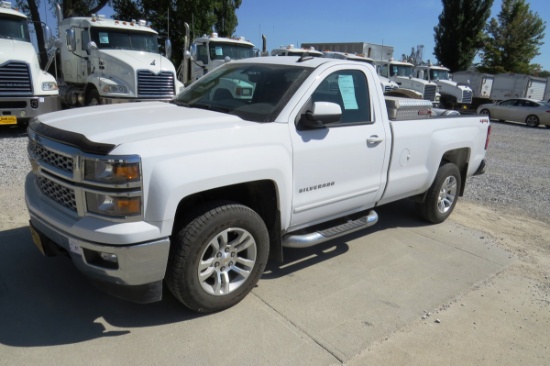 2015 Chevrolet Silverado LT K1500 4×4 Pickup, VIN# 1GCNKREC6FZ175722, 11,232 Actual Miles, 5.3 Liter