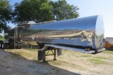 1978 Kari-Kool Tandem Axle Stainless Steel Tanker Trailer, VIN# CTK7124, 51,200lb. GVW, 7,000 Gallon
