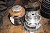 (7) 2 Groove Water Pump Pulley's.