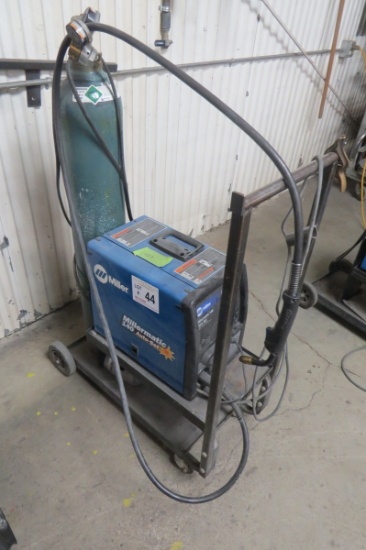 Miller Millermatic 140 Auto-Set Portable Wire Feed Welder on Cart, SN# MD411857N.