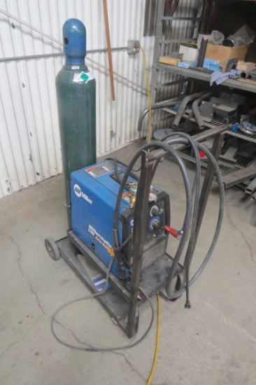 Miller Millermatic 140 Auto-Set Portable Wire Feed Welder on Cart, SN# MC151811N.