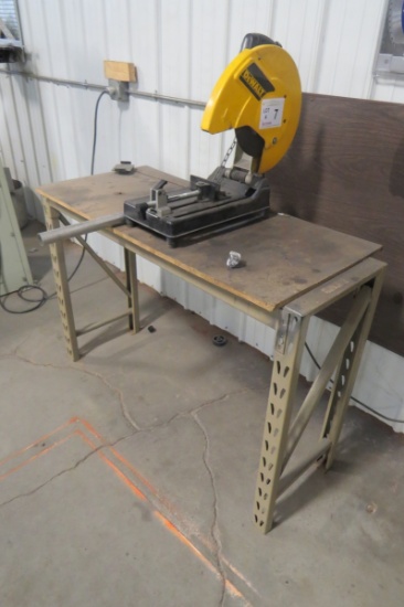 DeWalt Model DWQ870 14" Steel Chop Saw on Stand.