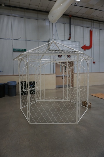 White Metal Gazebo.