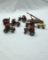 (9) Mini-Toys 1/64 Scale Hesson Tractors & Farm Implements (Made In USA).