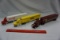 (3) Ertl 1/64th Scale Diecast Metal Truck and Trailer Combos (Demco, Kent F
