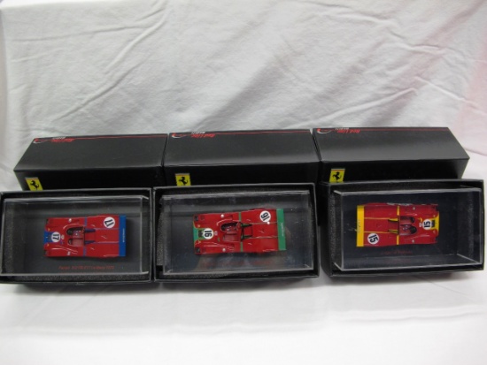 (3) Red Line Model 1:43 Scale Models in Boxes, Ferrari, Made in China.