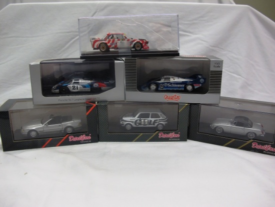 (6) Various Brands 1:43 Scale, Models in Boxes, Porsche, BMW, Mercedes, 197