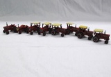 (8) Ertl 1/64 Scale Die Cast Metal International Tractors.