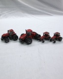 (4) Ertl Various Scale Die Cast Metal Case IH Tractors: (All National Farm