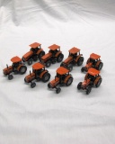 (8) 1/64 Scale Agco-Allis Tractors.