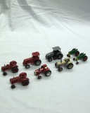 (8) 1/64 Scale Tractors-Coop, White Cock Schutt, Mitsubishi, & Oliver.