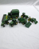 (6) Various Scale John Deere Tractors & Combine.