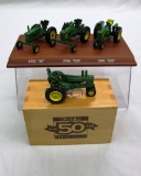 (4) Ertl 1/64 Scale Tractors-(1) Ertl 50th Annivesary John Deere Tractor w/