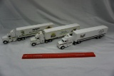 (3) Ertl Diecast Metal 1/64th Scale Truck and Trailer Combos (AgriGold, Sig