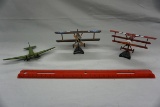 Road Champs Die Cast 1:63rd Scale DC-3 Plane, Die Cast 1:63rd Fokker Dr. 1