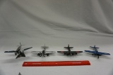 (4) Die Cast Planes: WWII (F4 Corsair, P51D Mustang, B-17G & F6F Hellcat (N