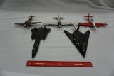 (5) Plastic Airplanes: New Ray B1B Bomber, New Ray Stealth (All with Folddo