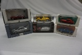 (6) Various Brand Die Cast Metal 1:43 Scale Model Cars: Norev Flaminia Supe