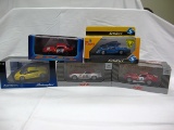 (5) Various Brands 1:43 Scale Models in Boxes, Healey, Lamborghini, & Corve