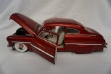 Ertl Die Cast Metal 1/18 Scale 1949 Mercury Red Sled (No Box).