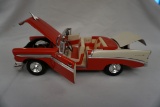 Road Tough Die Cast Metal 1/18 1956 Chevrolet Bel Air Convertible (No Box).