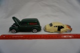 (2) Die Cast Metal Cars: Golden Wheel Ford Delivery Van & Road Champions 19