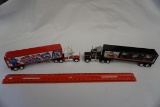 (2) Die Cast Metal 1/97 Scale Matchbox Truck & Trailer Combos: Pabst Blue R