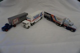 (3) Truck & Trailer Combos: Die Cast Metal Hamms Truck & Trailer, Rolfs Toy