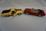 (2) Die Cast Metal 1/24 Scale Cars: 1964 1/2 Ford Mustang & 1970 El Camino