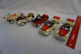 (5) Golden Wheels Die Cast Mini Pedal Cars (No Boxes).