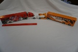 Disney Die Cast Metal Shere Khan Racing Truck & Plastic Trailer & Die Cast