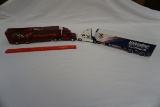 (2) Racing Champion Die Cast Metal & Plastic Truck & Trailer Combos - Corve