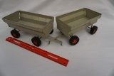 (2) Ertl Metal Barge Wagons.