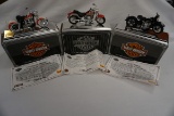 (3) Maisto Avon 1:18 Scale Harley Davidson Motorcycles - 1958 FLH Duo Glide