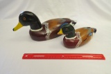 (2) Wooden Duck Figurines.