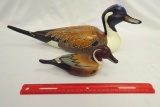 (2) Wooden Painted Ducks.