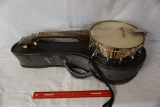 The Schutt Bell Metal Banjo, Patent Date January 25, 1926 with Case.