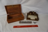 Lane Furniture Wood Box, Ford Emblem, Car Paper Holder, Music Masters Harmo