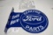 Genuine Ford Parts Sold Here Double Sided Reproduction Sign, 17 1/2