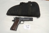 Colt Model 1911 Semi-Auto Pistol, SN #43060, .38 Super Auto Caliber, Original Wood Grips,