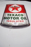 Texaco Motor Oil Insulated Metal Reproduction Oil Can Sign, 24
