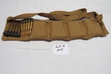 5-Pouch U.S. Military-issued Ammo Belt with (10) 5-Round Clips with (50) Total Rounds of 7mm Rifle