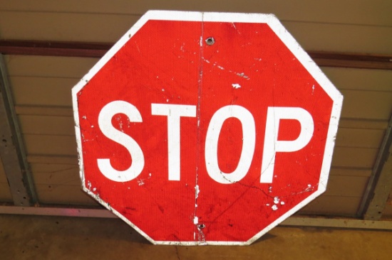Metal Stop Sign, 30".