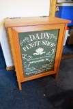 Dad's Fix It Shop Cabinet & Small Maple Side Table.