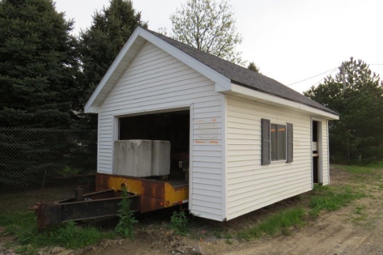 14'x22' Wood Garage, 9'x7' Overhead Door, 6'8"x30 Walk-In Door, Permanent Vinyl Siding, Newer Roof,