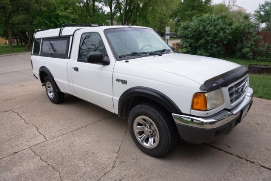 2001 Ford Ranger XLT Pickup, 3.0 Liter V-6 Gas Engine, Automatic Transmission, 116,494 Miles, Cloth 