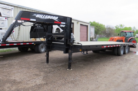 2013 Hillsboro Model 731-TD-BT 31’ Tandem Dual Axle Gooseneck Flatbed Trailer, VIN #1TH3A9D1026744, 