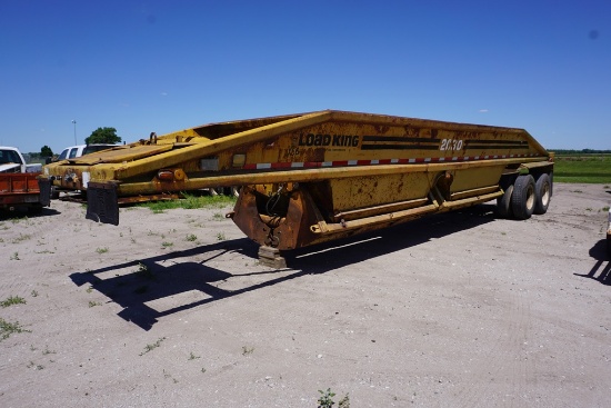 1980 Load King 2030 Belly Dump Trailer, Fixed Tandem Axle, Spring Ride Suspension, 11.00 22.5 Tires,