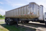 1983 Fruehauf Tandem Axle Aluminum End Dump Trailer, VIN# 1H4D02329DF031307, 35' Tub with Side Ribs.