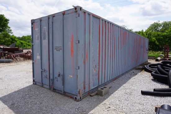 40’ Steel Shipping Container w/ Wood Floor & Cargo Rear Doors.